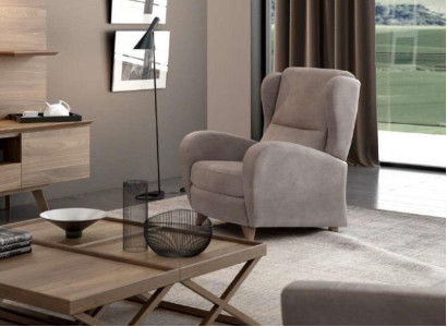 Luxury relaxation chair reading chair modern design single seater taupe modern
